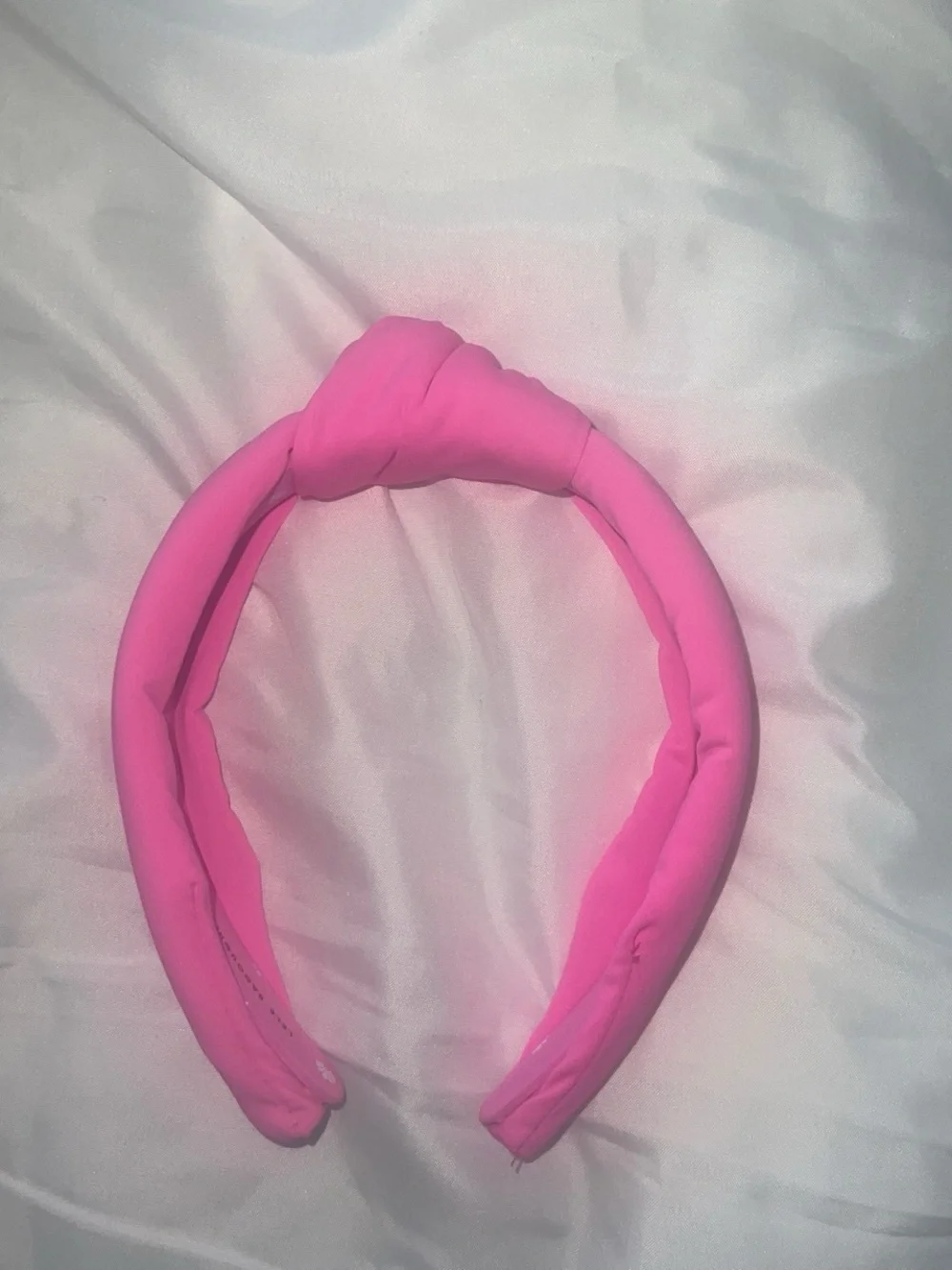 Lele Sadoughi Neon Pink Knotted Padded Headband